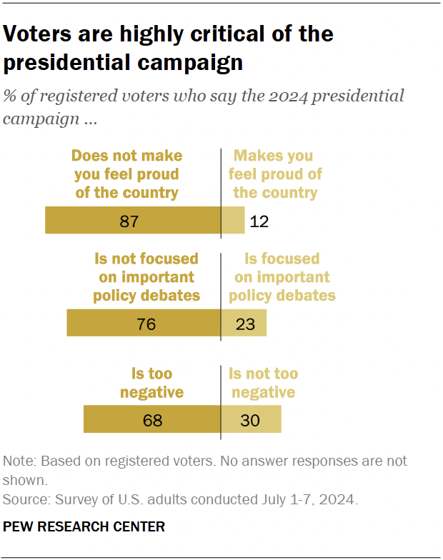 Voters are highly critical of the presidential campaign