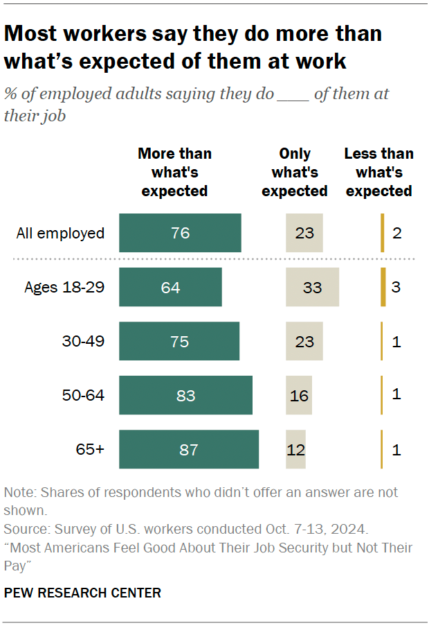 How Americans view their jobs in 2024 | Pew Research Center