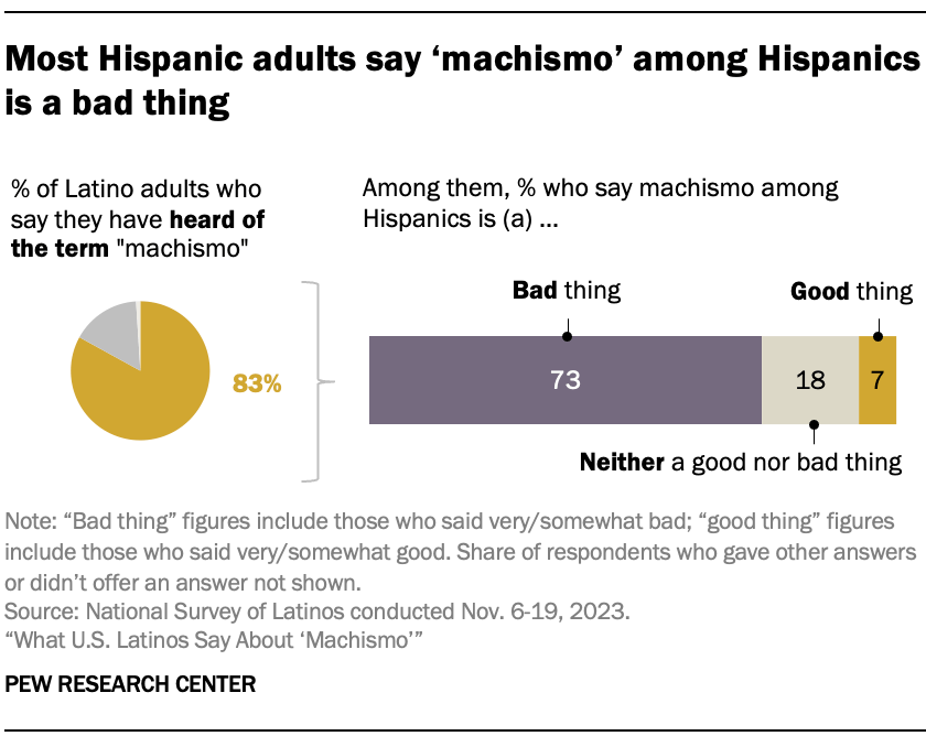Most Hispanic adults say ‘machismo’ among Hispanics is a bad thing