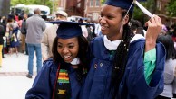 Friends celebrate their graduation from Howard University in Washington, D.C., in 2017. (Marvin Joseph/The Washington Post via Getty Images)