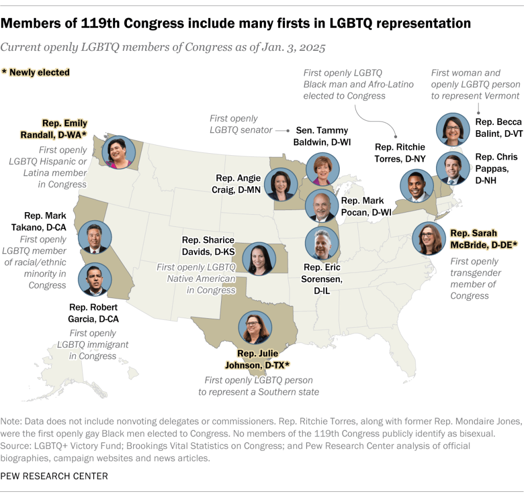 Members of 119th Congress include many firsts in LGBTQ representation