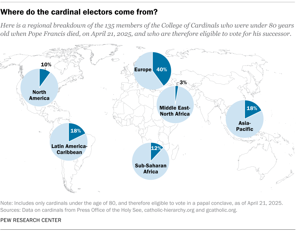 Where do the cardinal electors come from?