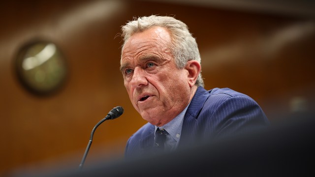 U.S. Secretary of Health and Human Services Robert F. Kennedy Jr. testifies on Capitol Hill before the Senate Committee on Health, Education, Labor and Pensions regarding the department's proposed 2026 fiscal year budget on May 20, 2025. (Tasos Katopodis/Getty Images)