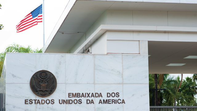 The U.S Embassy in Brasilia, Brazil, in 2020. (Andressa Anholete/Getty Images)
