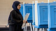 A voter casts their ballot in Dearborn on Oct. 29, 2024, during Michigan's early voting period. (Bill Pugliano/Getty Images)