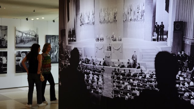 A special exhibit at the UN headquarters in New York City commemorates the organization's 80th anniversary in 2025. (Liao Pan/China News Service/VCG via Getty Images)