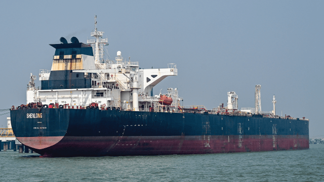 A crude oil tanker successfully docked in Mumbai, India, on March 11, 2026, after navigating the Strait of Hormuz.