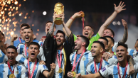 Argentina's Lionel Messi lifts the World Cup trophy following his team's victory against France in the final match of the Qatar 2022 World Cup on Dec. 18, 2022. (Franck Fife/AFP via Getty Images)