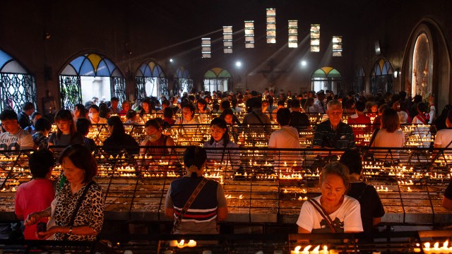 Catholics pray at a chapel in Manila on March 5, 2025, in observance of Ash Wednesday. (Ted Aljibe/AFP via Getty Images)