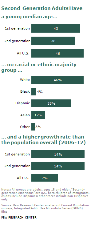 Parcel stang hjælpemotor Chapter 2: Demographic Portrait of Adult Children of Immigrants | Pew  Research Center