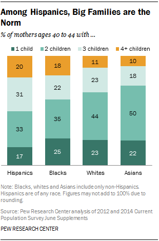 Among Hispanics, Big Families are the Norm