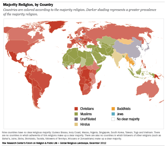 christianity world map